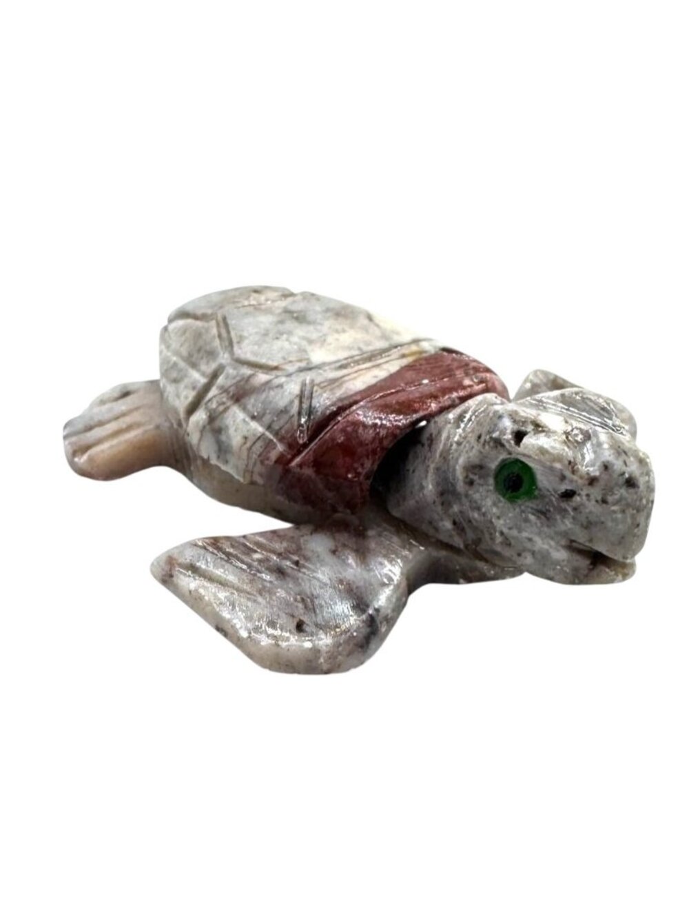 Mini Sea Turtle Figurine Carved Soapstone Handmade In Peru .5" x 1.5" super cute